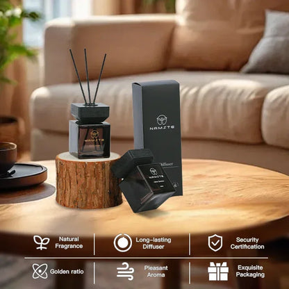 NAMSTE 100ML Fireless Reed Diffuser Oil Fragrance Replacement Stick Aroma Oil Reed Diffuser Set Scent Air Purifier For Home - AMULET RING STORE