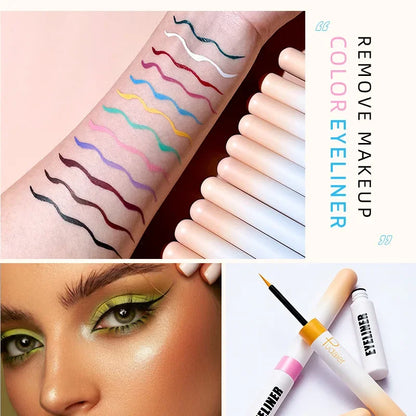 12 Colors Liquid Eyeliner Pencil Shimmer Sexy EyeShadow Portable Waterproof Durable Eyeliner Women Hot Sales Makeup Cosmetics - AMULET RING STORE