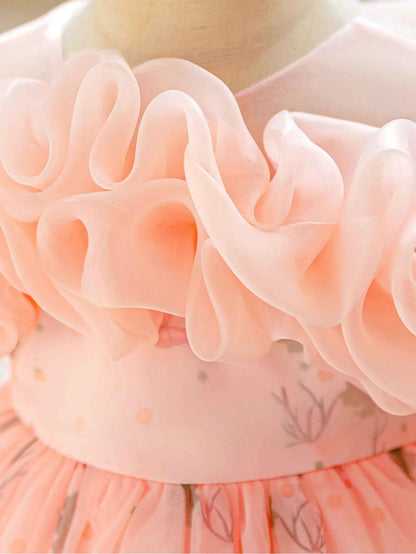 Baby Christening Dress Lace Pageant Christening Dress for Flower Girl Formal Suitable for Birthday Party and Wedding Elegant