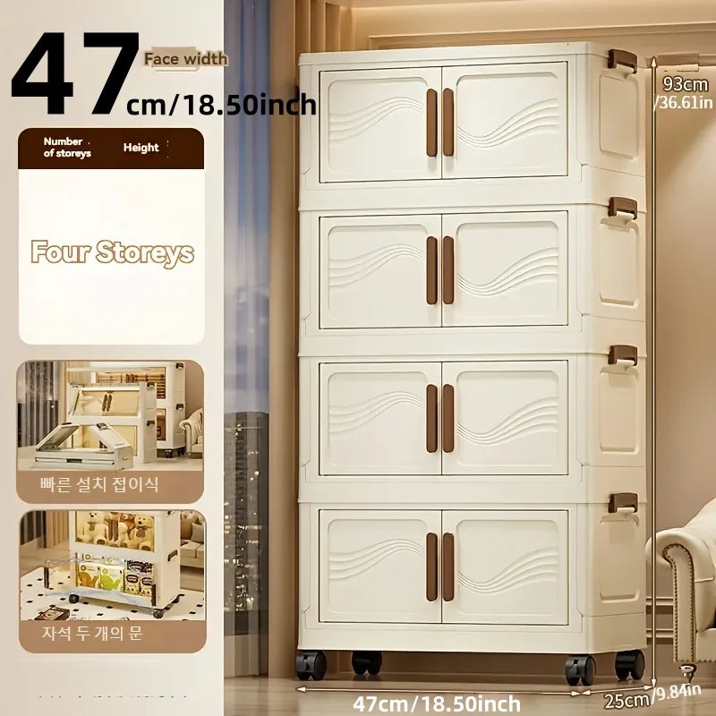 Foldable Storage Box with Clear Door - Spacious, Durable, and Easy-to-Assemble - Ideal for Organizing Clothes, Books, Toys, and - AMULET RING STORE