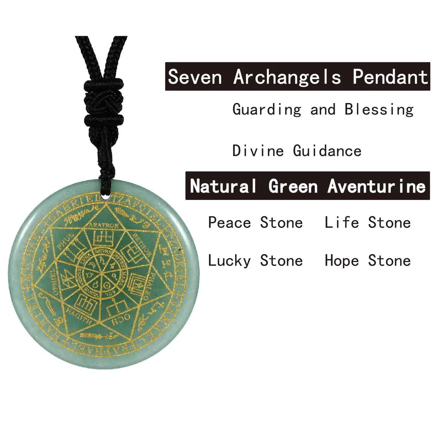 Seven Archangels Amulet Natural Crystal Quartz Necklaces