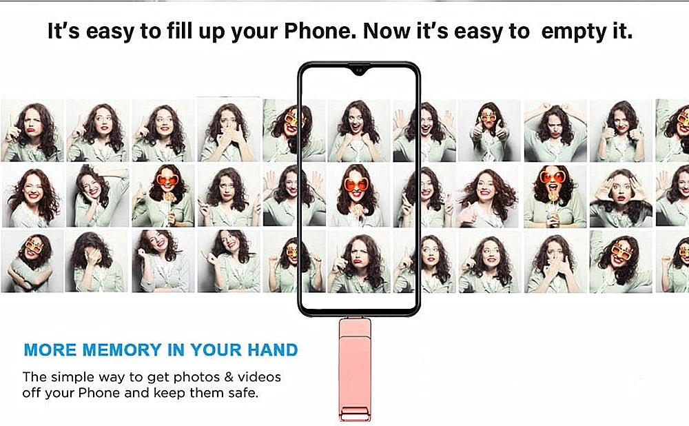 360° Rotate 2TB USB 3.0 Flash Drive 3 In 1 128GB 256GB 512G 1TB Memory Stick To For iPhone Photo Stick External Storage - AMULET RING STORE