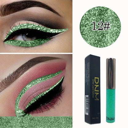 Glitter Eyeliner Vibrant Waterproof Long-Lasting for Flawless Eye Makeup Diamond Shiny Silver Rose Gold Eyeliner Beauty Cosmetic - AMULET RING STORE