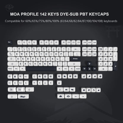 134 Keys Pink Cat  MOA Profile PBT Keycaps Customs Dye Sub Key caps for 61/87/104 Cherry MX Switch Gaming Mechanical Keyboard