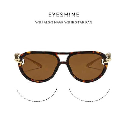 New Fashionable Personalized Toad Sunglasses Knot Double Bridge Metal Anti UV Glasses Outdoor Trendy Street Photography