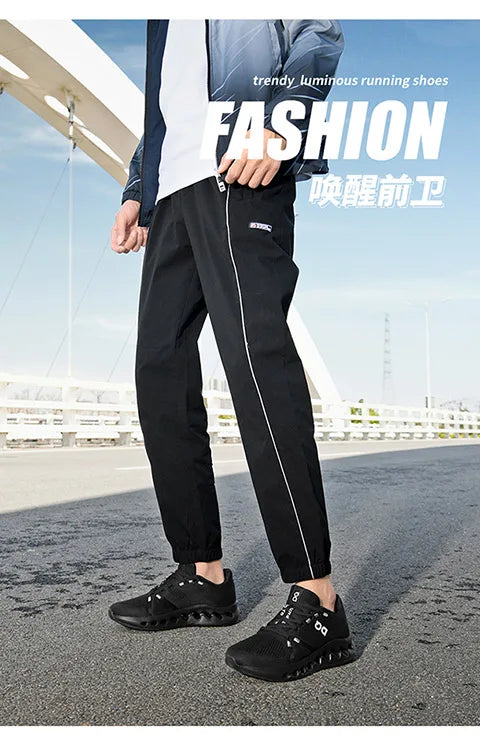 Leisure plus Size Men's Shoes39-45 Fashion Cushioned Running Shoes Sports Trend Gray Green White Black Breathable Comfortable - AMULET RING STORE