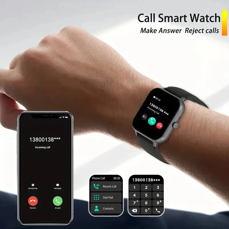 Smart watch, wireless calling /dial, multi -Sport mode,Suitable for men and women, sports watches, for iPhone/Andriod