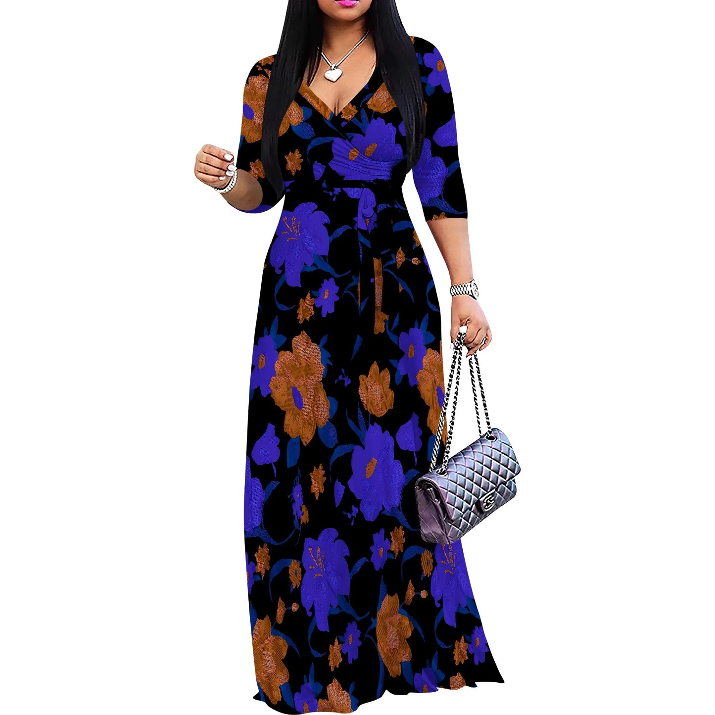 Women's Casual Sexy V Neck 3/4 Sleeves Club wear Party Outfits