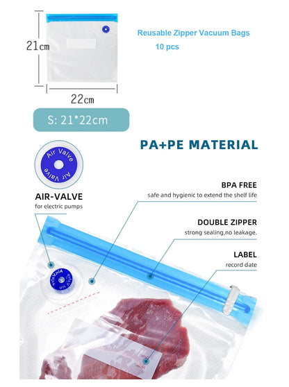 Cordless Electric Vacuum Bag Sealer Pump, Portable USB Charge Vacuum Compression Machine for Food Clothes Storage Bags - AMULET RING STORE