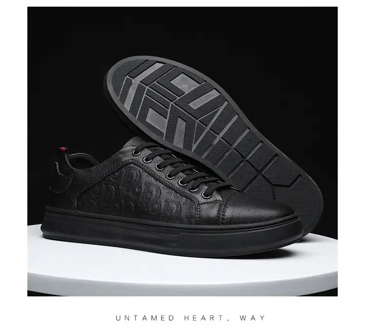 Leisure Shoes 2025 New Wear-resistant Fashion Shoes Anti-slip Anti-odor Leather Sports Thick Soles All Match Street Men's Shoes - AMULET RING STORE