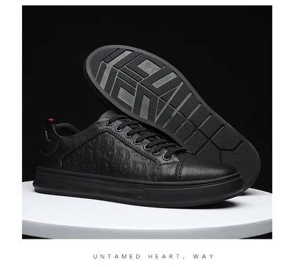 Leisure Shoes 2025 New Wear-resistant Fashion Shoes Anti-slip Anti-odor Leather Sports Thick Soles All Match Street Men's Shoes - AMULET RING STORE