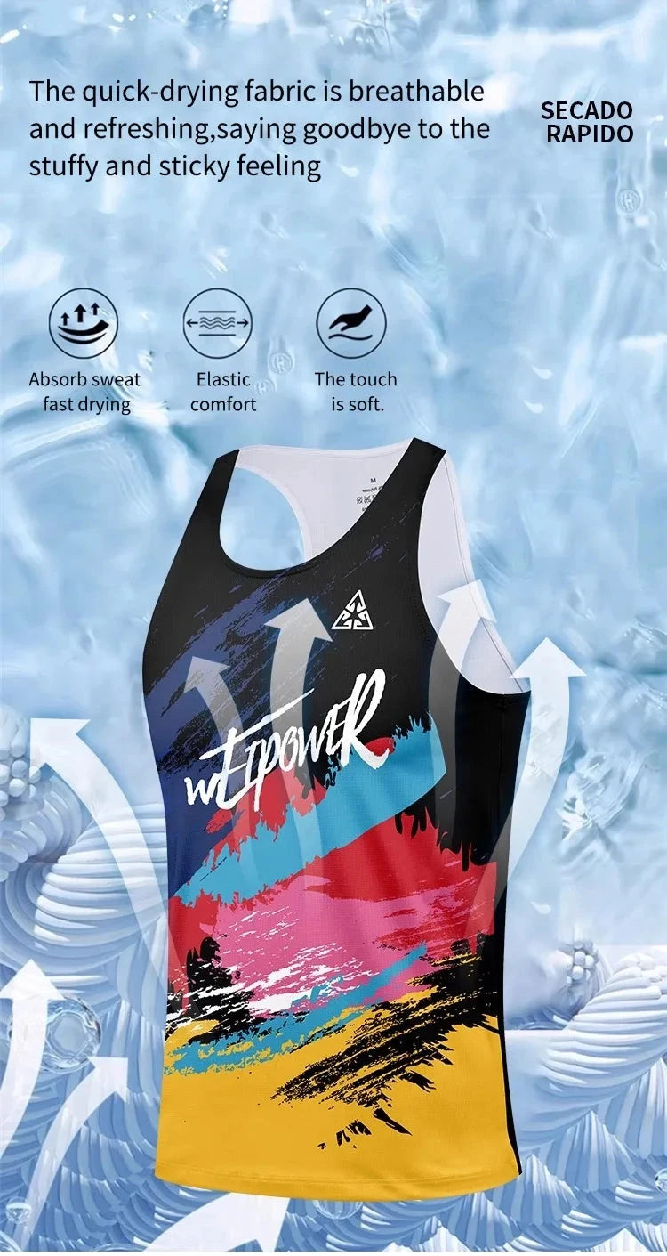 New running vests for men and women, ultra-light and breathable summer T-shirts, professional marathon racing tops
