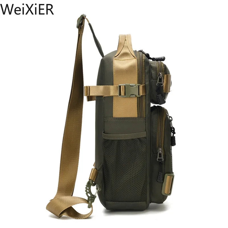 Fashion Multifunction Men's Shoulder Bag Running Outdoor Sling Crossbody Bags Male Travel Trend High Capacity Sport Chest Bag - AMULET RING STORE