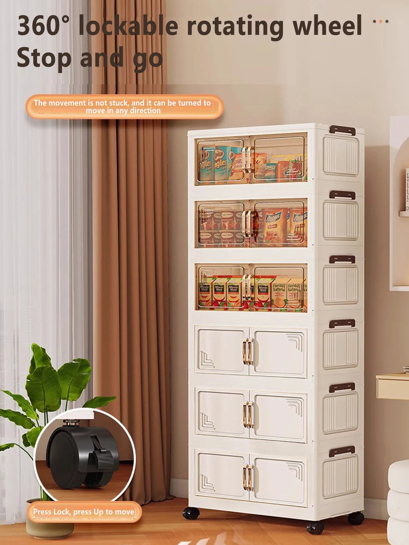 45/55/65cm Length Multifunction Storage Cabinet Large Capacity Foldable Easy-to-Install Storage Box Dustproof Wardrobe - AMULET RING STORE