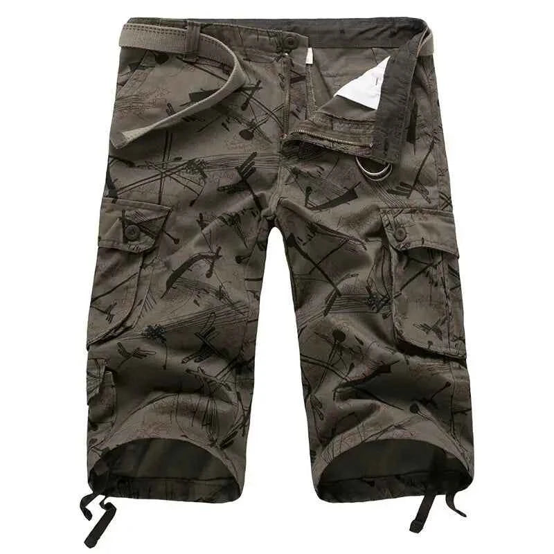 2025 Summner Fashion Cotton Mens Cargo Shorts Camouflage Male Shorts Multi-Pocket Casual Camo Outdoors Tolling Homme Short Pants