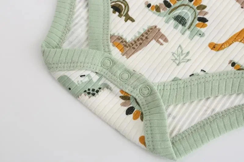 4Pieces Cotton Newborn Bodysuit Print Baby Girl Clothes 0-12M Cartoon Baby Boy Clothes Summer Short Sleeve Romper Bebes - AMULET RING STORE