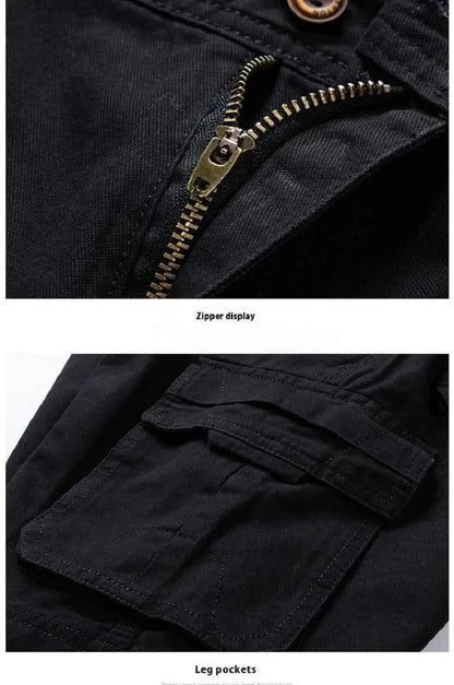Summer Man Cotton Cargo Shorts Mens Jogger Sport Casual Shorts Male Multi Pocket Streetwear Outdoor Fashion Shorts Pants Trouser