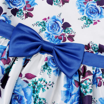 Girls' formal dress dress, printed princess dress, children's dress, flower performance outfit, children's dress