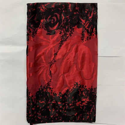 Nigerian Silk Fabrics French Lace Tulle Scarf Burnt-Out Silk Dirac African Fabrics