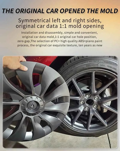 4PCS Hub Cap Performance Replacement Wheel Cap Automobile Full Rim Cover Accessories for Tesla Model 3 18 Inch Hubcap 2018-2023