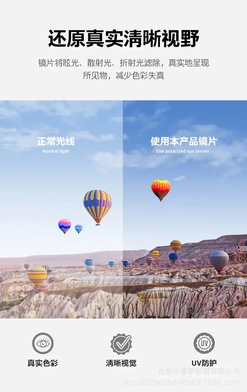 2025 New D-Shaped Polarized Sunglasses - UV400 Protection & Anti-Glare, Trendy Unisex Design for Street Style & Social Media