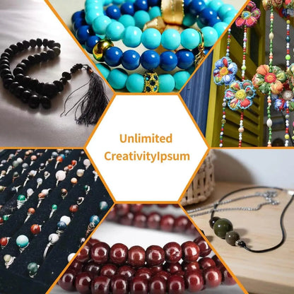 Real Natural Blue Stone Beads Turquoises Agates Amazonite Jades Tiger Eye Round Beads for DIY Couple's Bracelet Jewelry Making - AMULET RING STORE