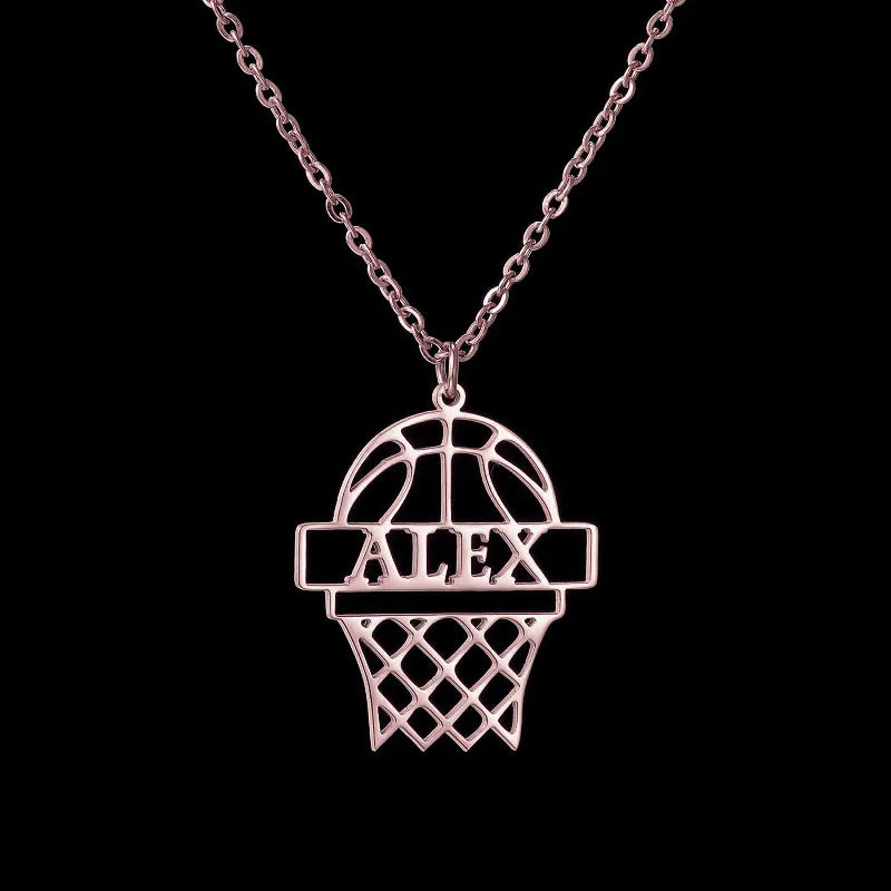 Custom Name Necklace Football Sports Style Personalized Men Customized Chains Stainless Steel For Male Jewelry Birthday Gifts