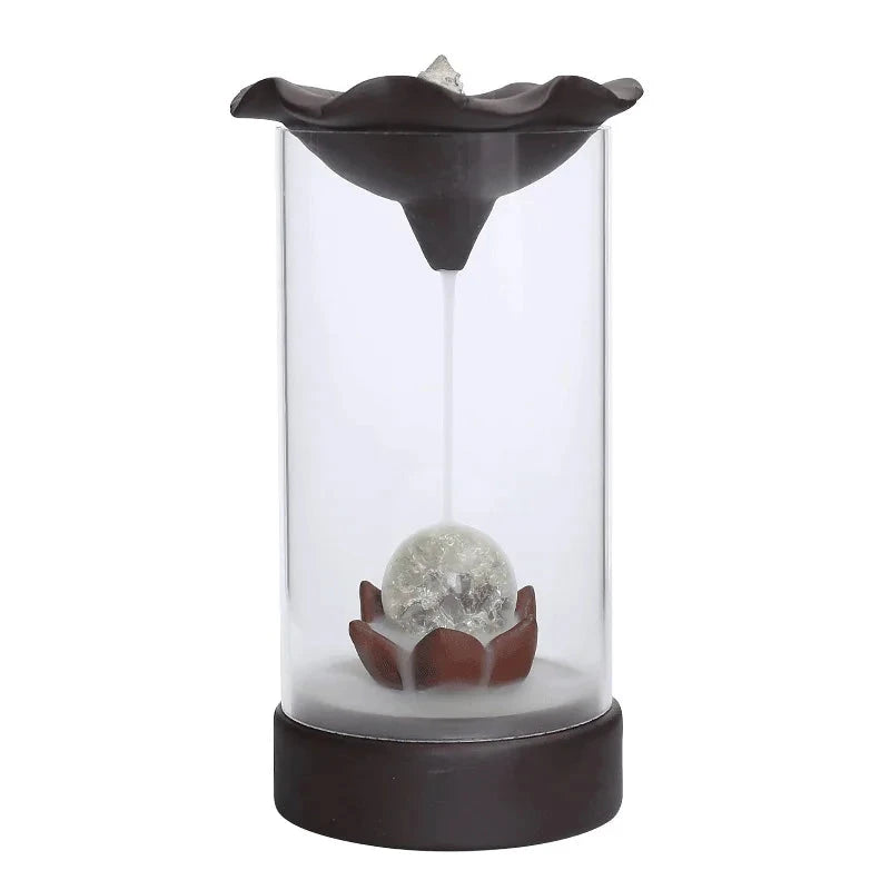 Backflow Incense Burner Plastic Cover Indoor Windproof Personality Creatives Home Decor Office Teahouse Ornament Without Incense - AMULET RING STORE