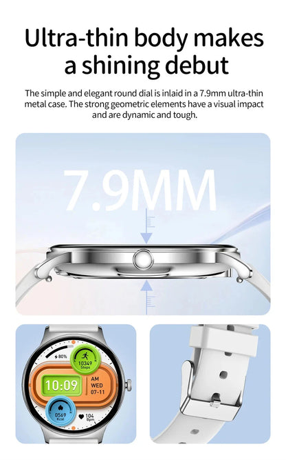 For Huawei New Ultra Slim AMOLED Smart Watch Women Screen Always Display Time Heart Rate BT Calling High-end Fashion Smartwatch