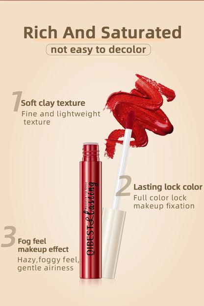 QIBEST Matte Liquid Lipstick Waterproof Long Lasting Velvet Lip Gloss Tint Tube Matte Nude Pigment Red Lipgloss Lips Makeup - AMULET RING STORE