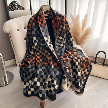 Cashmere Scarf for Women Thick Warm Winter Blanket Brand Female Luxury Quality Shawl Wrap Bufanda 2024 Poncho Echarpe Pashmina