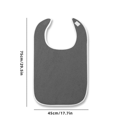Adult Bibs for Eating Dining Clothing Protector for Elderly and Adults Adjustable Thick Fleece Machine Washable Towel Mouth Wipe - AMULET RING STORE
