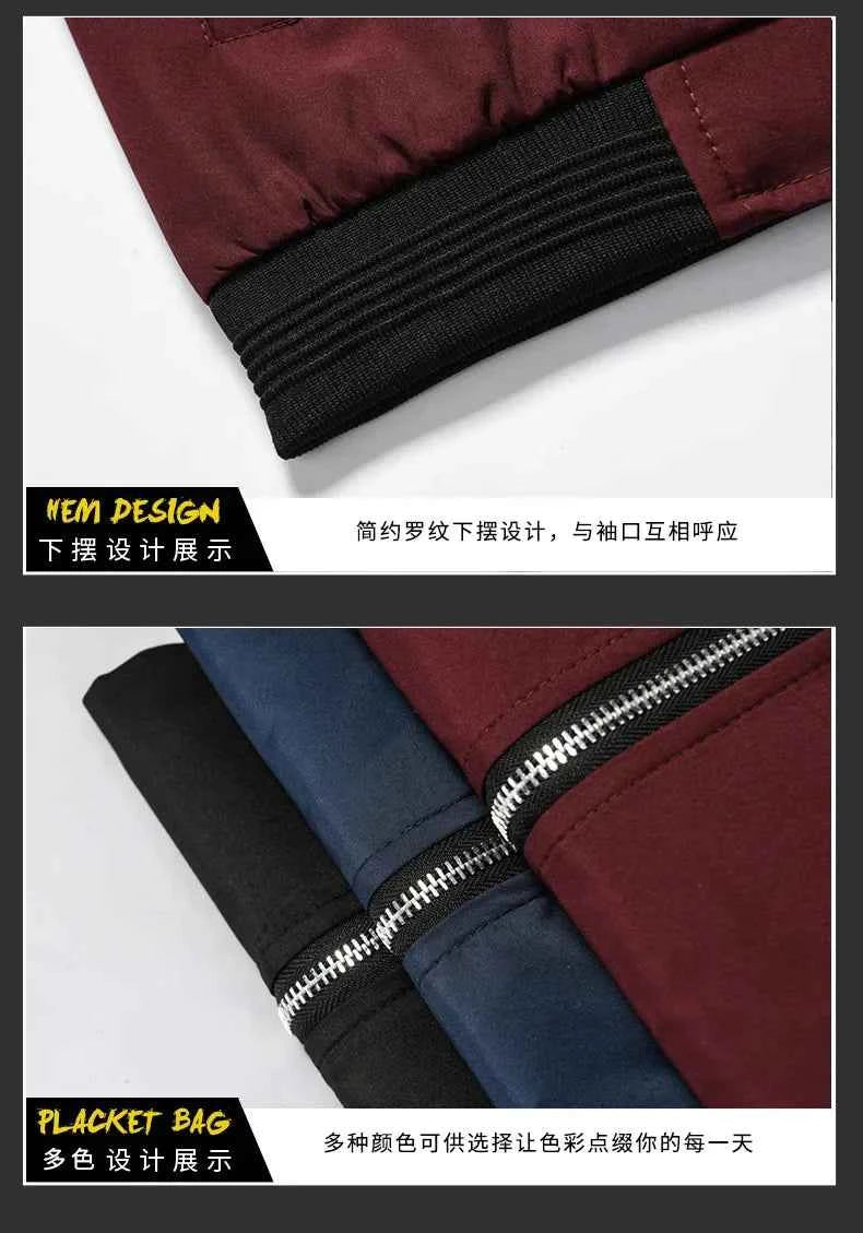 Men's Jacket Autumn Long Sleeve Baseball Uniform Windproof Cycling Thin Jacket Solid Zipper Casual Jacket Outdoor Sports Coat