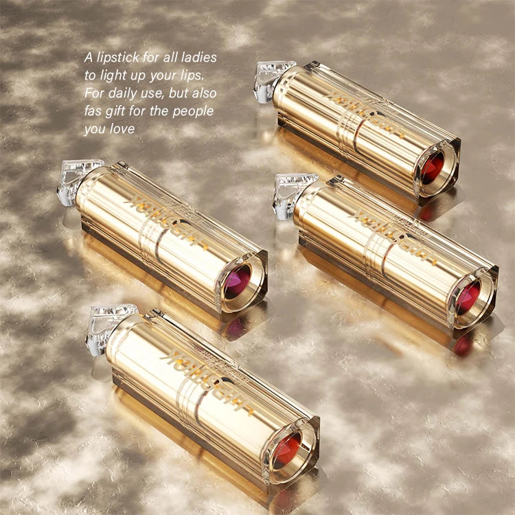 3 Colors Set Hydrating Glitter Lipstick Pearl Shimmering Daily Lip Makeup for Dry Cracked Chapped Lips Korean Beauty Moisture - AMULET RING STORE