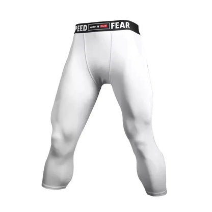 Men Kid Boy Girl GYM Capri Running Tight Pants Basketball Football Soccer Exercise Sport 3/4 Cropped Kneelet Leggings Shorts 714