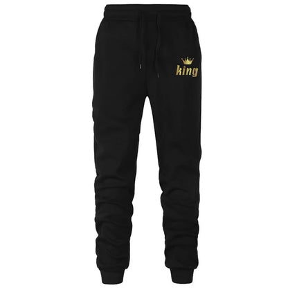 King And Queen Couple Outfit Hoodie and Jogger Pants High Quality Men Women Daily Casual Sport Jogging Suit King Queen Tracksuit - AMULET RING STORE