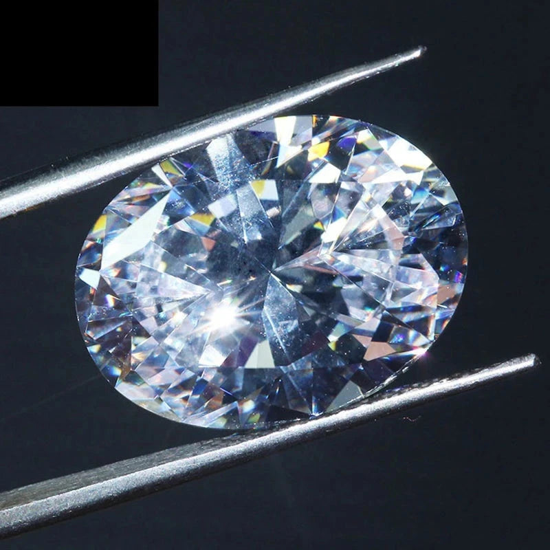 Brilliant Large Unheated White Sapphire 13X18mm Oval Cut VVS1 Loose Gemstone For Jewelry Making DIY - AMULET RING STORE