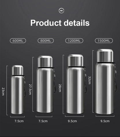 600-1500ml 316 Stainless Steel Thermos Bottle LED Temperature Display Thermal Mug Vacuum Flask Water Bottle For Outdoor Camping - AMULET RING STORE