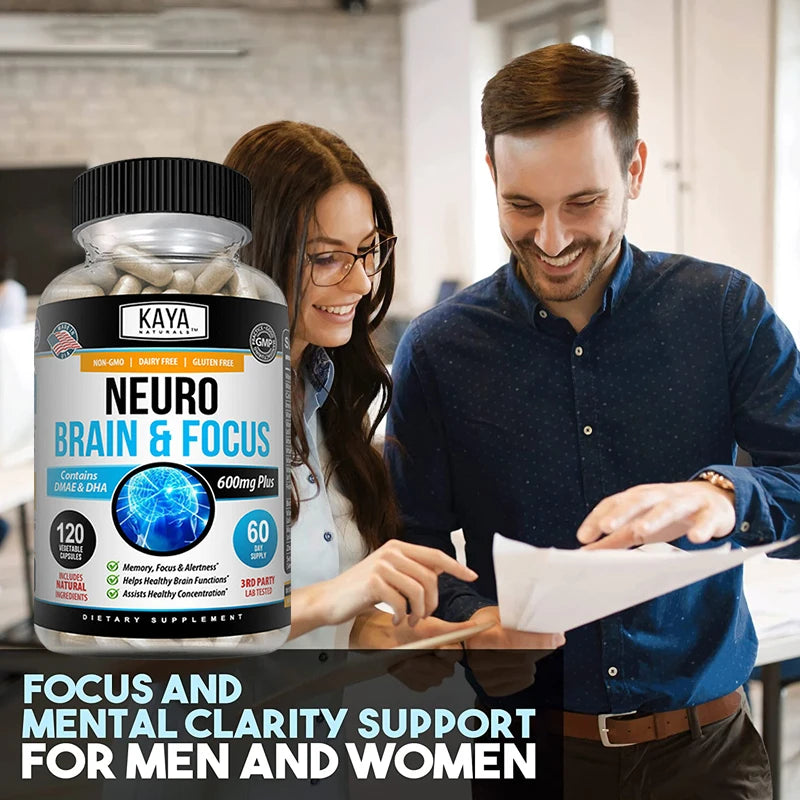 Neuro Brain & Focus Supplement - Healthy Memory Function, Clarity Nootropics Supplement - for Mental Focus, Cognitive Function - AMULET RING STORE
