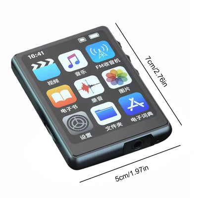 MP3 Music Player Bluetooth 5.3 Music Stereo Speaker Mini Full Touch Screen MP4 Player Walkman Support FM Radio Recording E-Book