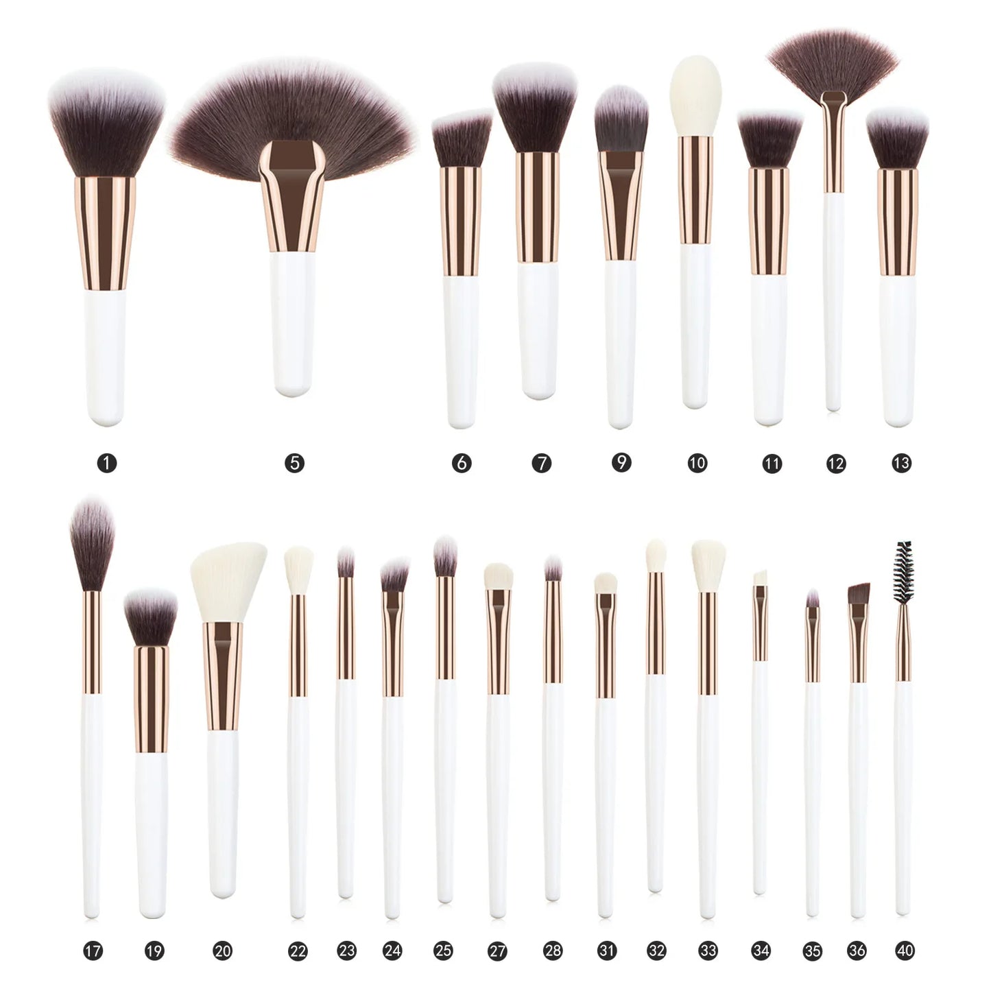 40makeup brush suit portable models full set makeup tools powder brush powder foundation brush eye shadow brush - AMULET RING STORE
