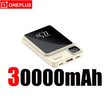 OnePlus 50000mAh Magnetic Wireless Charger Power Bank External Battery Fast Charging PowerBank For Android iPhone 15 16 Xiaomi - AMULET RING STORE