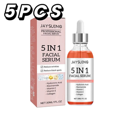 1/3/5PCS 5 In 1 Facial Serum Fade Fine Lines Firming Skin Shrink Pore Moisturizing Brightning Hyaluronic Acid Retinol Face Serum