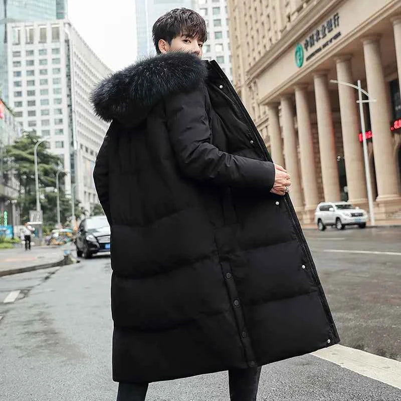 Fashion Winter Jacket for Man Down Coat jacket Parka Men's winter padded jackets Fur Collar Hooded Warm Long Padding HXY291