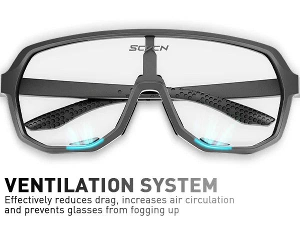 SCVCN Photochromic Cycling Glasses Men Women Clear Sports Sunglasses UV400 Protection for Cycling Running Baseball mtb
