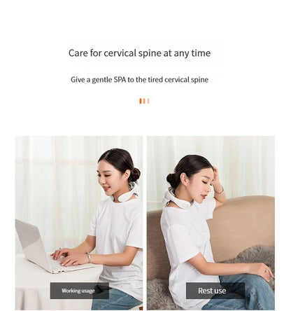 Neck Massage Intelligent Charging Heating Hot Pressing Magnetic Pulse Fashion Multi User Usage Portable Pulse Neck Massager