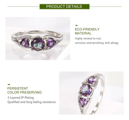 ZDADAN 925 Sterling Silver Heart Zircon Ring For Women Fashion Jewelry Accessories Gift