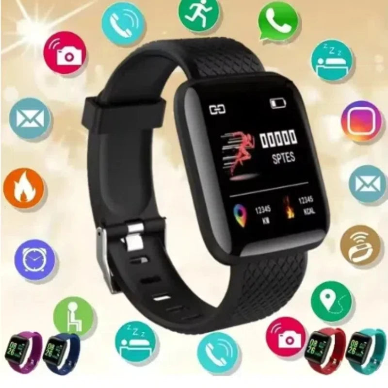 Multifunction Smart Watch For Men Women Kids Message Remind Music Control Sport Step Calories D13 Smartwatch Alarm Clock 116Plus - AMULET RING STORE
