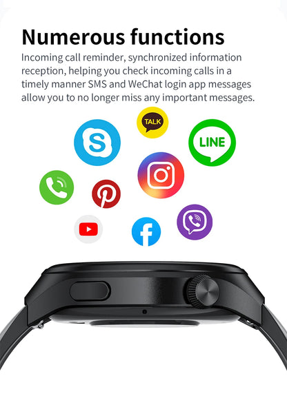 LIGE New Smart Watch Men 1.52 inch Full touch Screen Bluetooth Call Heart Rate Waterproof Men SmartWatch For GPS Sport Tracker - AMULET RING STORE