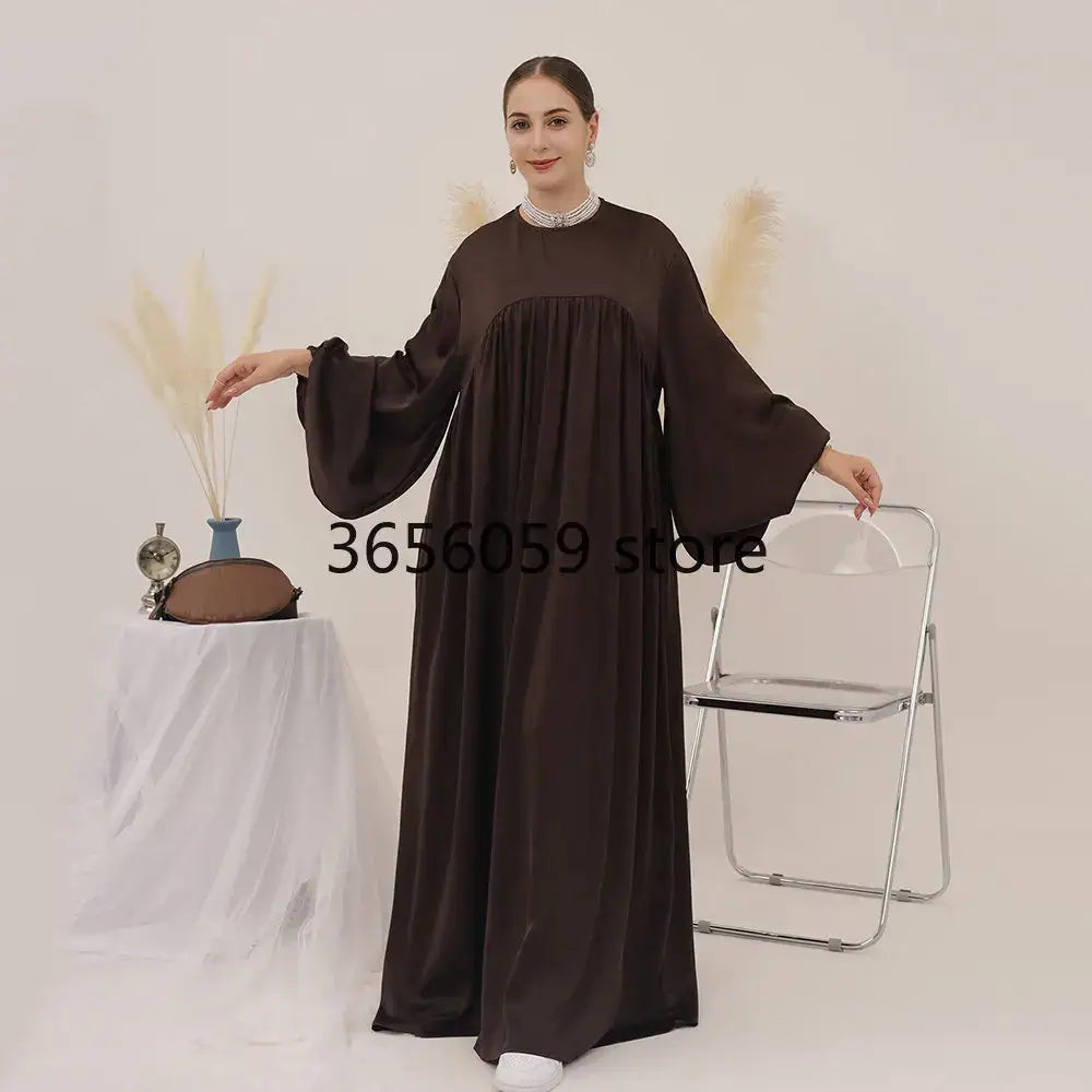 Plain Muslim Abaya Long Dress - Islamic Clothing - AMULET RING STORE